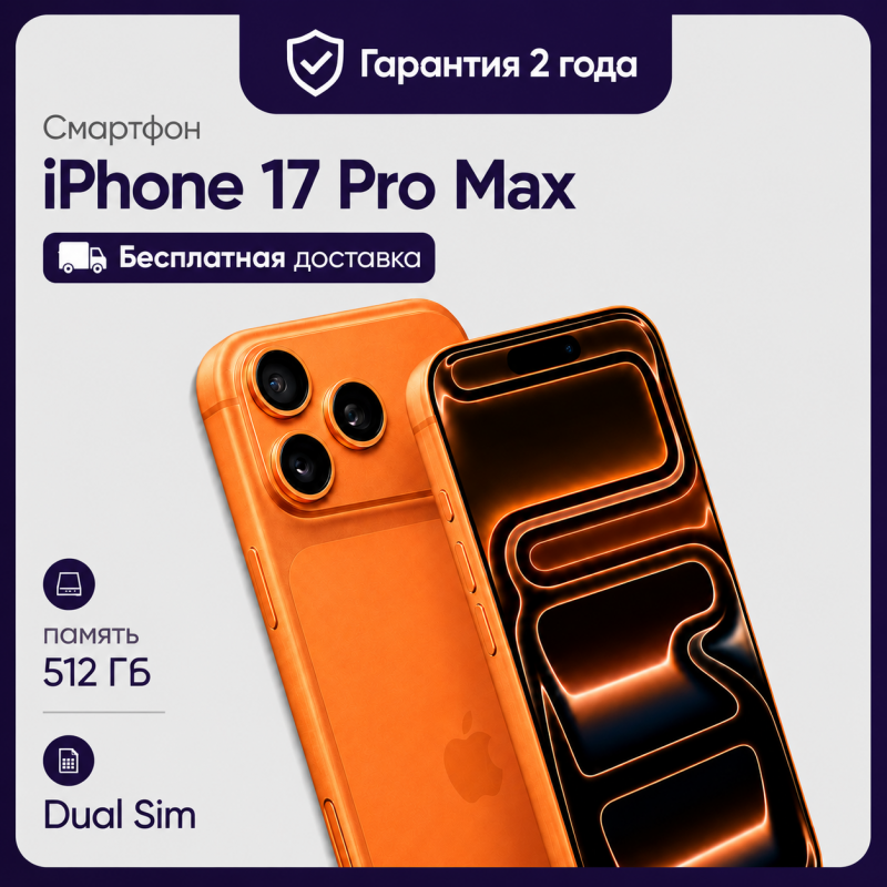 Apple iPhone 17 Pro Max 512GB Cosmic Orange dual ✳️ купить по